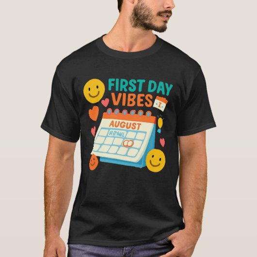T-shirt Vibes du premier jour | Retour à la conception de (Devant)