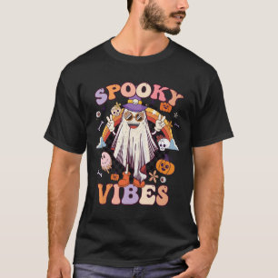 T-shirt Vibes éffrayant Ghost Retro Super Halloween Femmes
