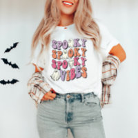 T-shirt Vibes Éffrayantes Halloween Super rétro