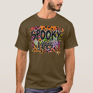 T-shirt Vibes éffrayantes Leopard HalloweenSpooky Tie Dye