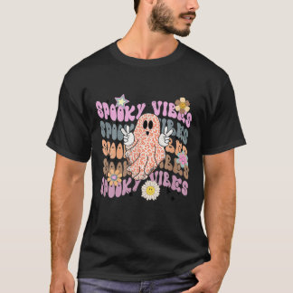 T-shirt Vibes éffrayantes Retro Vintage Les années 70 Flor