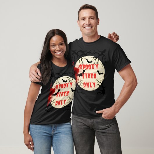 T-shirt Vibes éffrayantes Uniquement chauve-souris d'Hallo (Unisexe)