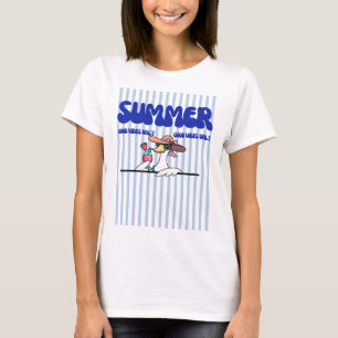 T-shirt Vibes estivales positives Art de rayure d'oie