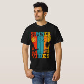 T-shirt Vibes Été Rétro (Devant entier)