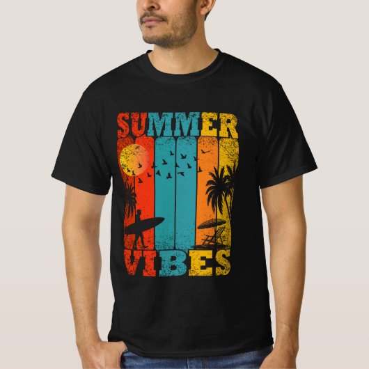 T-shirt Vibes Été Rétro (Devant)