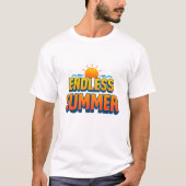 T-shirt Vibes Été sans fin Typographie rétro Tee (Devant)