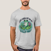 T-shirt Vibes Froggy : Grenouille froide sur Lily Pad Desi (Devant)