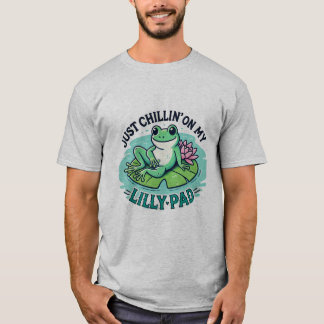 T-shirt Vibes Froggy : Grenouille froide sur Lily Pad Desi