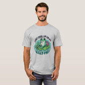 T-shirt Vibes Froggy : Grenouille froide sur Lily Pad Desi (Devant entier)