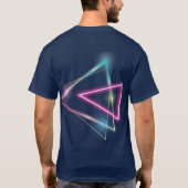 T-shirt "Vibes géométriques : Tee triangle violet" (Dos)