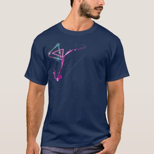 T-shirt "Vibes géométriques : Tee triangle violet" (Devant)