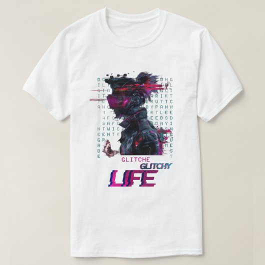 T-shirt Vibes Glitchy - Conception audacieuse et d (Design devant)