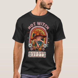 T-shirt Vibes Hot Witch Jote Flower sorcier fille Hallowee
