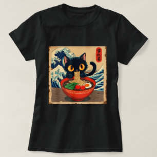 T-shirt Vibes japonaises de Anime Kawaii Cat Ramen