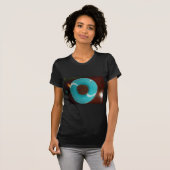 T-shirt Vibes Java : Coffee Beans et Cyan Blue Bowl Art (Devant entier)