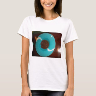 T-shirt Vibes Java : Coffee Beans et Cyan Blue Bowl Art