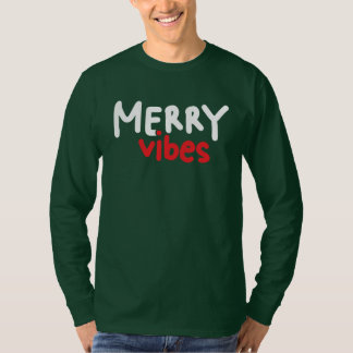 T-shirt Vibes Joyeuses - Vert manches longues pour hommes
