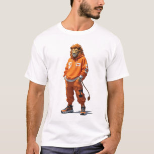 T-shirt Vibes Lion Urbaines - Design Futuriste
