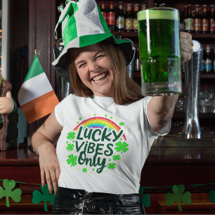 T-shirt Vibes Lucky seulement arc-en-ciel shamrock irish s