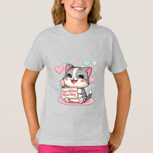 T-shirt Vibes Paw seulement - Adorable Chibi Kitty Kawai