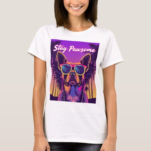 T-shirt Vibes Pawsitive uniquement - adorables chiens de c (Devant)