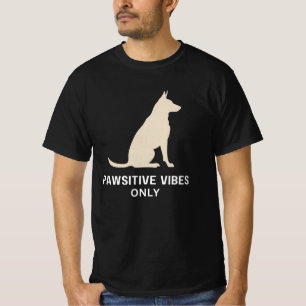 T-shirt Vibes Pawsitive uniquement - Silhouette de chien  