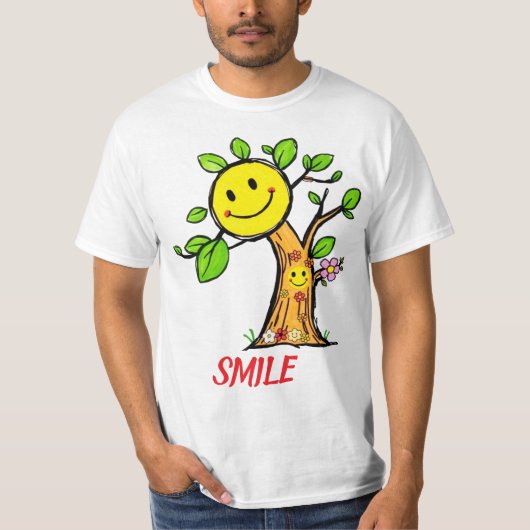 T-shirt Vibes positives "Smile Tree" (Devant)