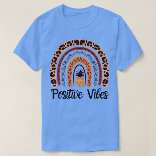 T-shirt Vibes positives uniquement Ananas arc-en-ciel IVF  (Design devant)