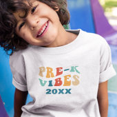 T-shirt Vibes pré-k retour à l'école rétro