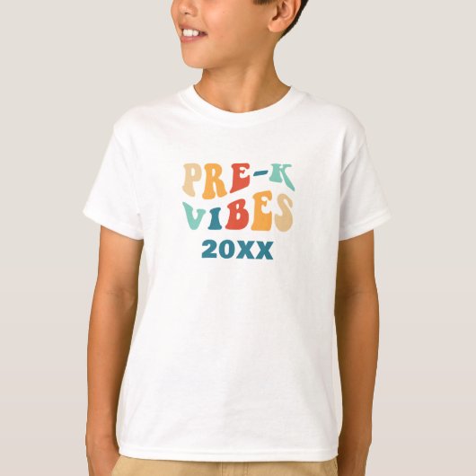 T-shirt Vibes pré-k retour à l'école rétro (Devant)