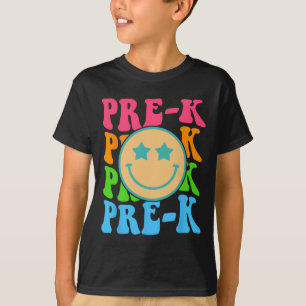 T-shirt Vibes pré-K super Face Retro Enseignants Enfants R