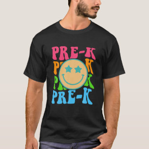 T-shirt Vibes pré-K super Face Retro Enseignants Enfants R