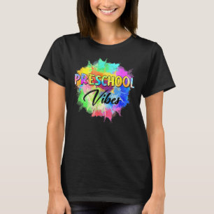 T-shirt Vibes Préscolaire colorées Étudiant Retour À S