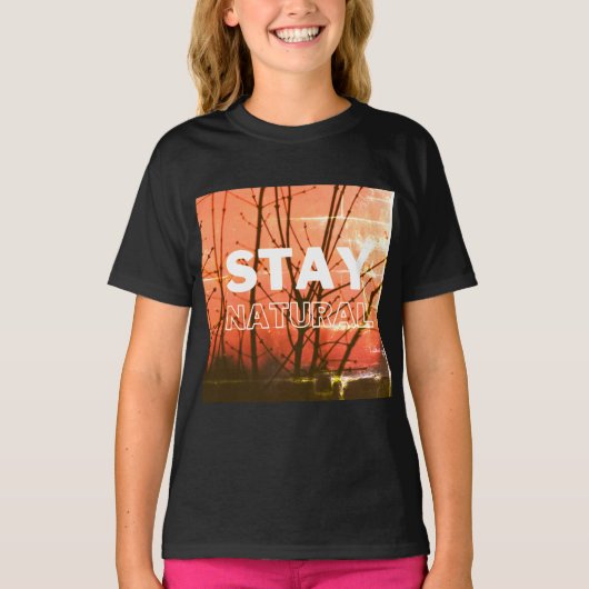 T-shirt vibes pures, rester naturel toujours (Devant)