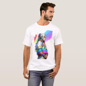 T-shirt Vibes Rapper Arc-en-ciel (Devant entier)