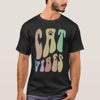 T-shirt Vibes Rétro Chat Humour Maman qui aime les Animaux