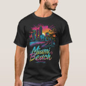 T-shirt Vibes rétro de Miami Beach (Devant)
