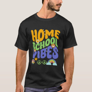 T-shirt Vibes Rétro École à la Maison Maman Enseignante E