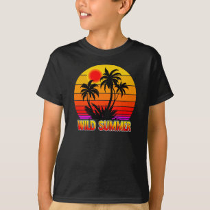 T-shirt Vibes sauvages et rétro de l'été avec design de pa