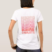 T-shirt Vibes simples roses modernes girly rétro 60's gran (Dos)