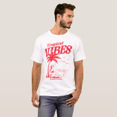 T-shirt Vibes Tropicales Plage d'été sans fin (Devant entier)