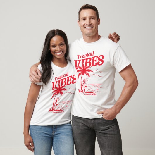 T-shirt Vibes Tropicales Plage d'été sans fin (Unisexe)