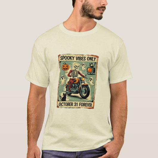 T-shirt Vibes uniquement Halloween Vintage (Devant)