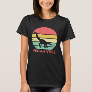 T-shirt Vibes Véganes Végétalien Végétarien Rétro Dinosa