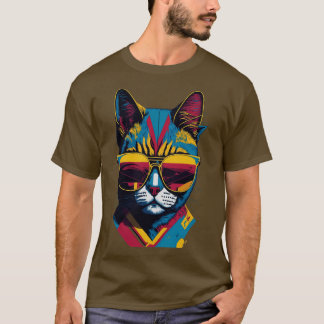 T-shirt Vibes vintages et flair Retro Cool Cat 2