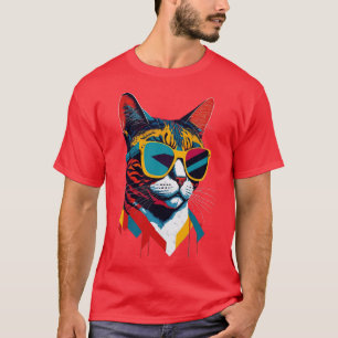 T-shirt Vibes Vintages pour chats rétro Cool et flair 1