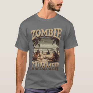 T-shirt Vibes Zombie Zummer Beach avec des amis morts-viva