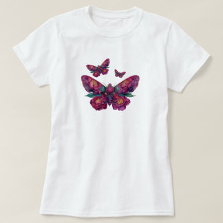 T-shirt vibrant à la phalène florale
