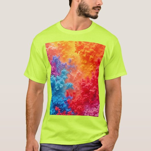 T-shirt Vibrant Abstract Cloud Hues (Devant)