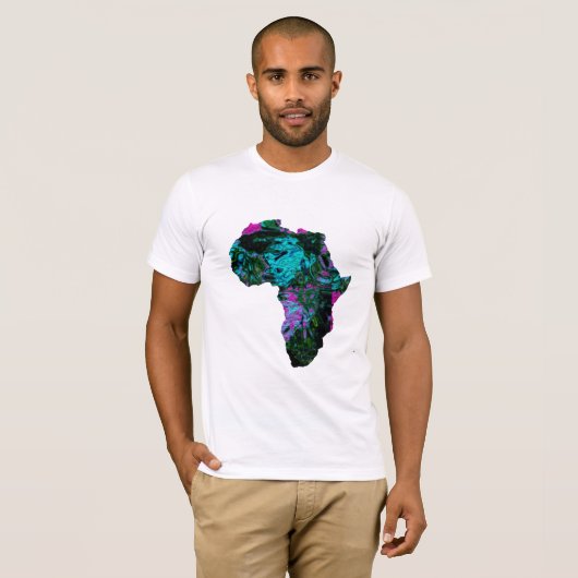 T-shirt Vibrant African Map Tee - Explorez la diversité! (Devant entier)